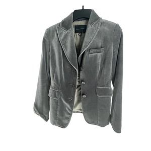 Banana Republic Gray Cotton 3-Button Blazer Jacket Women's Size 0